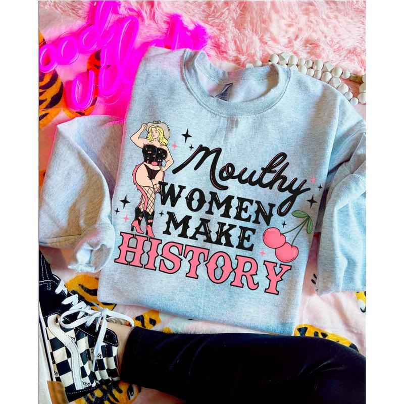 Mouthy Make History Cowgirl Western Western Outfits Western Tops T-Shirts, Hoodie, Sweatshirt