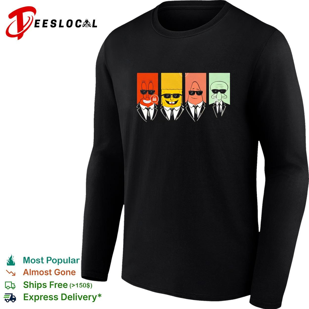 Mr Krabs SpongeBob Patrick and Squidward style of Reservoir Dogs shirt