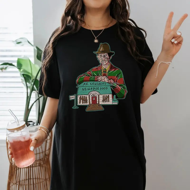 Mr Kruegers Neighborhood House Shirt Nightmare On Elm Street Movie Freddy Krueger Shirtstyle{n002}2 Hoodie Sweatshirt