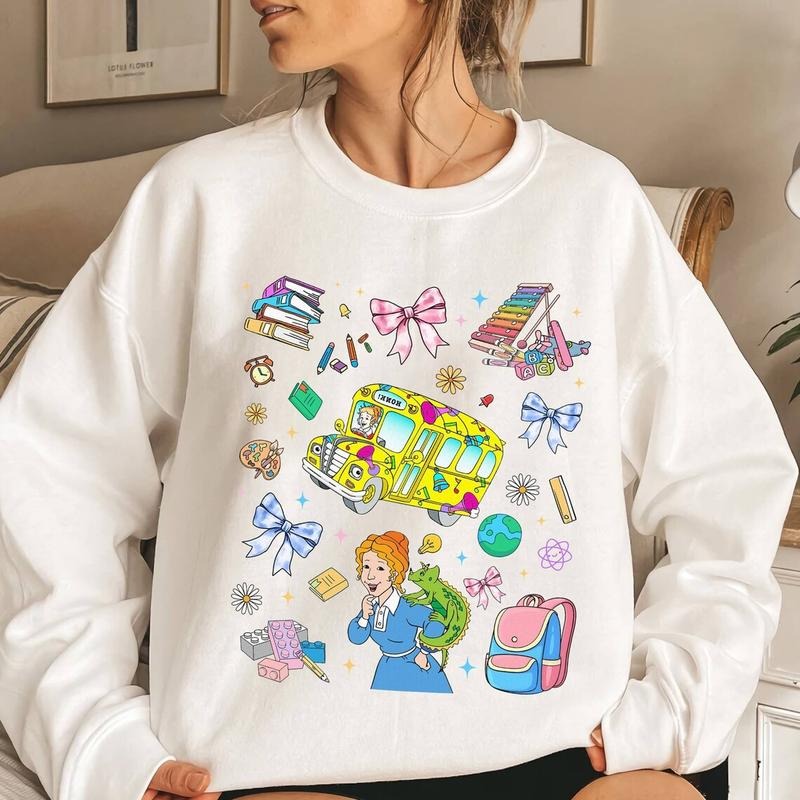 Ms.Frizzle The Magic School Bus Shirt, Back To School Shirt Hoodie Sweatshirt | PrintMintTees.com