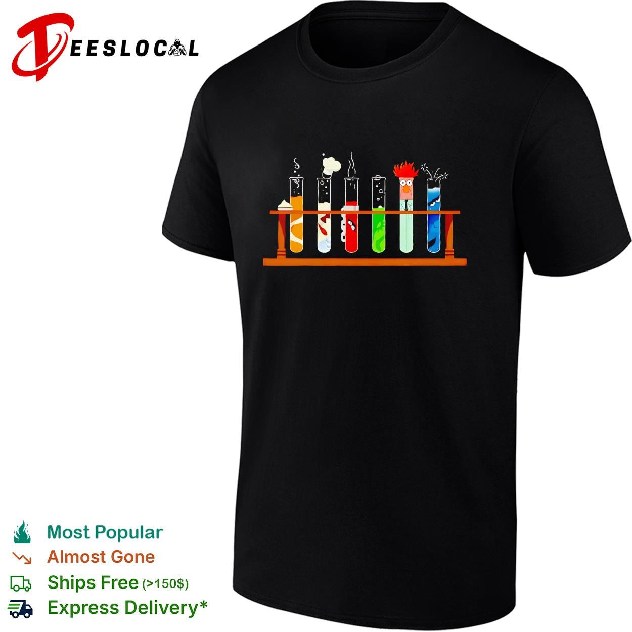 Muppets Beaker test tubes laboratory shirt