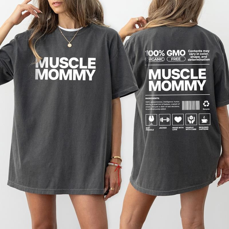 Muscle Mommy Comfort Colors Shirt Muscle Mom Era Weight Lifting Mama Funny Gym Lovers T-Shirts, Hoodie, Sweatshirt