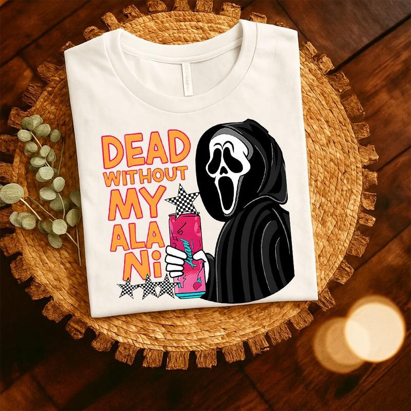 My Alani Energy Horror Halloween Checkered Shirt, My Alani Horror Slashers Movie Tee, Halloween Energy Drink Tee Shirt,...