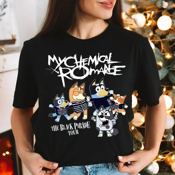 My Chemical Romance Bluey Shirt, Bluey Birthday Shirt, Bluey Family Cotton Tshirt Hoodie Sweatshirt | PrintMintTees.com