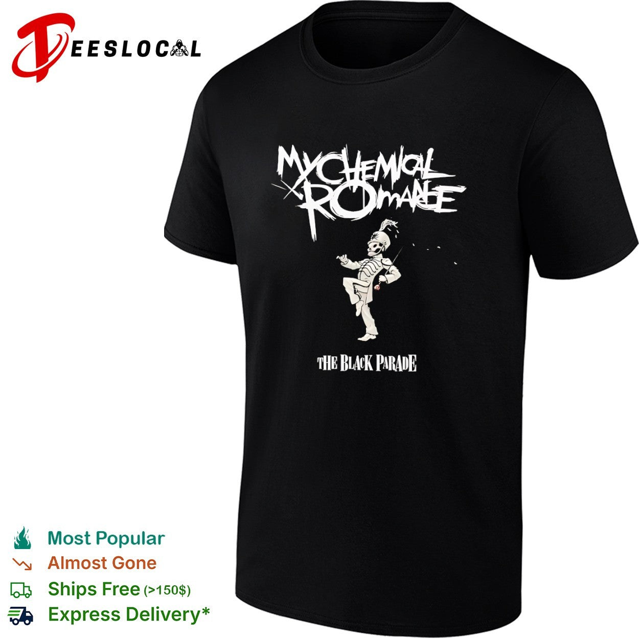 My Chemical Romance The Black Parade Skeleton Marching shirt