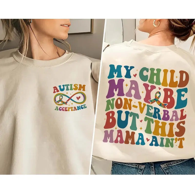 My Child May Be Non-verbal But This Mama Aint Tshirt Autism Awareness Shirt Autism Mama Shirt Autism Awareness...