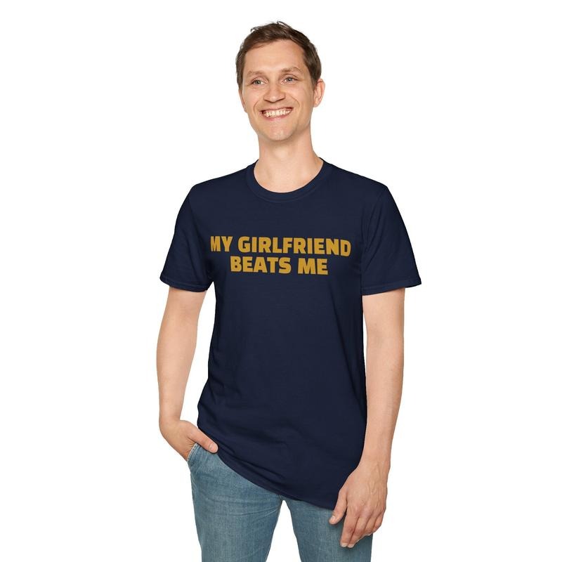 My Girlfriend Beats Me Tshirt, Funny Boyfriend Gift, Boyfriend Shirt, Valenatines Dy Gift, Classic Unisex T-Shirt, Short...
