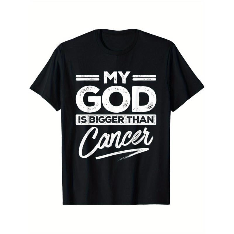 My God Is Bigger Than Cancer Chemotherapy Tumor Survivor T-Shirt Made in USA Hoodie Sweatshirt | PrintMintTees.com