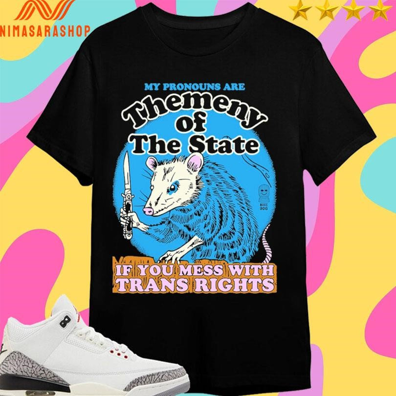My Pronouns Are Themeny Of The State If You Mess With Trans Rights Shirts