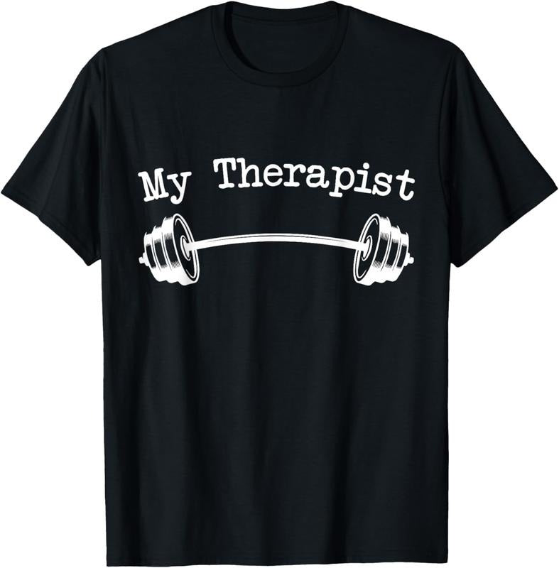 My Therapist (Barbell) Funny Workout Weight Lifting Tshirts T-Shirt Hoodie Sweatshirt | PrintMintTees.com