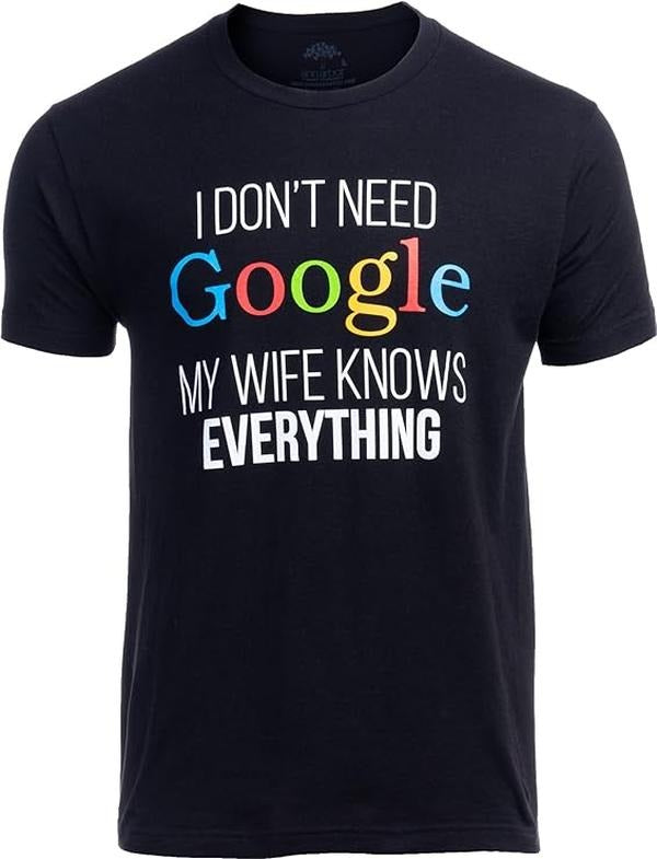 My Wife Knows Everything! Funny Husband Dad Groom T-Shirt Menswear Casual Cotton Hoodie Sweatshirt | PrintMintTees.com