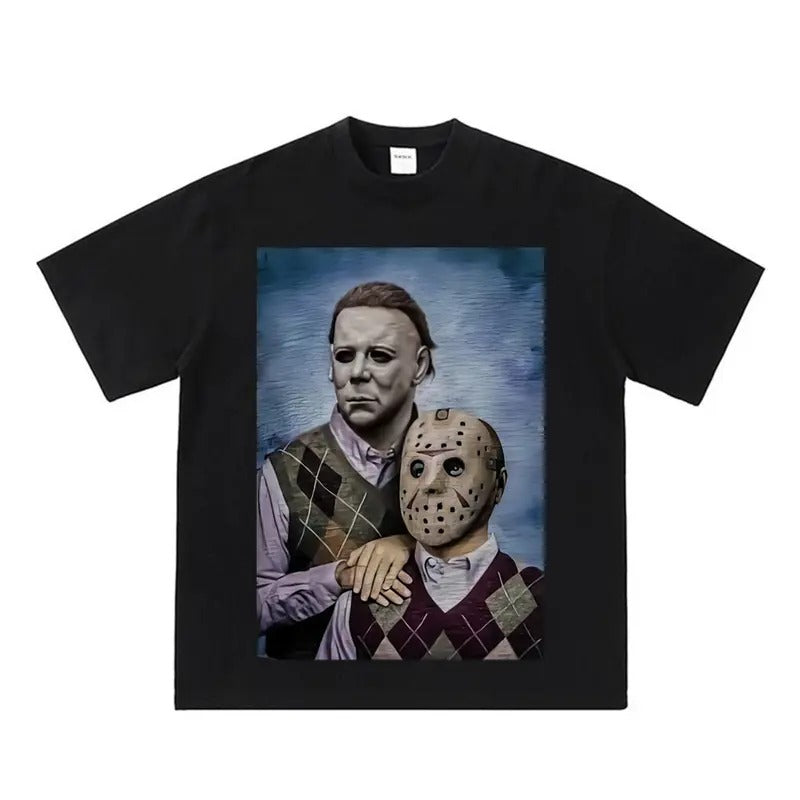 Myers and Jason Voorhees T-shirt Step Brothers Movie Halloween Frights Hoodie Sweatshirt | PrintMintTees.com