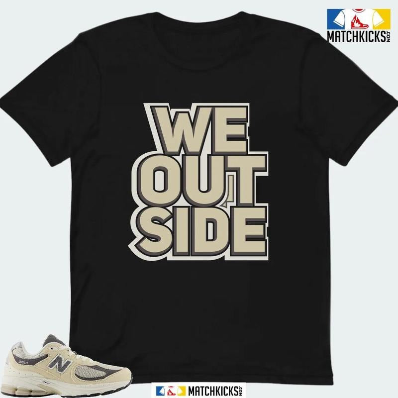 NB 2002 SANDSTONE MAGNET SNEAKER MATCHING T-SHIRT (WE OUTSIDE) Hoodie Sweatshirt | PrintMintTees.com