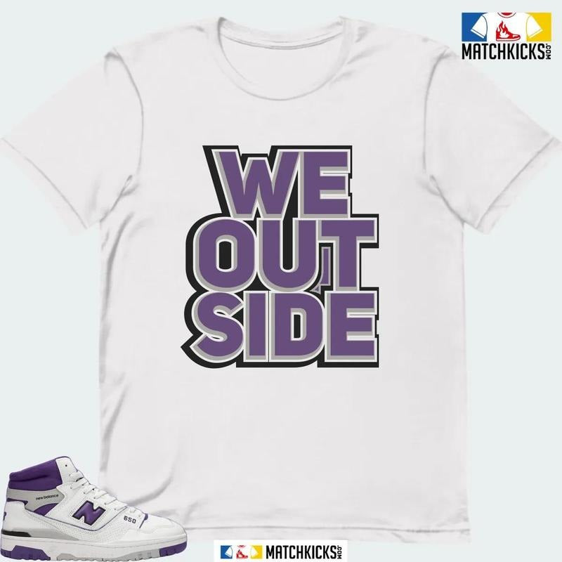 NB 650 WHITE INTERSTELLAR PURPLE SNEAKER MATCHING T-SHIRT (WE OUTSIDE) Hoodie Sweatshirt | PrintMintTees.com