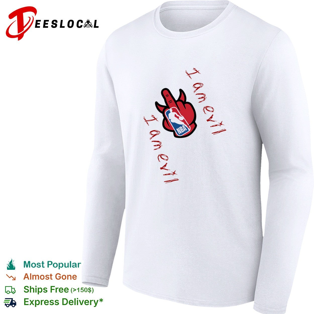 NBA hand I am evil shirt