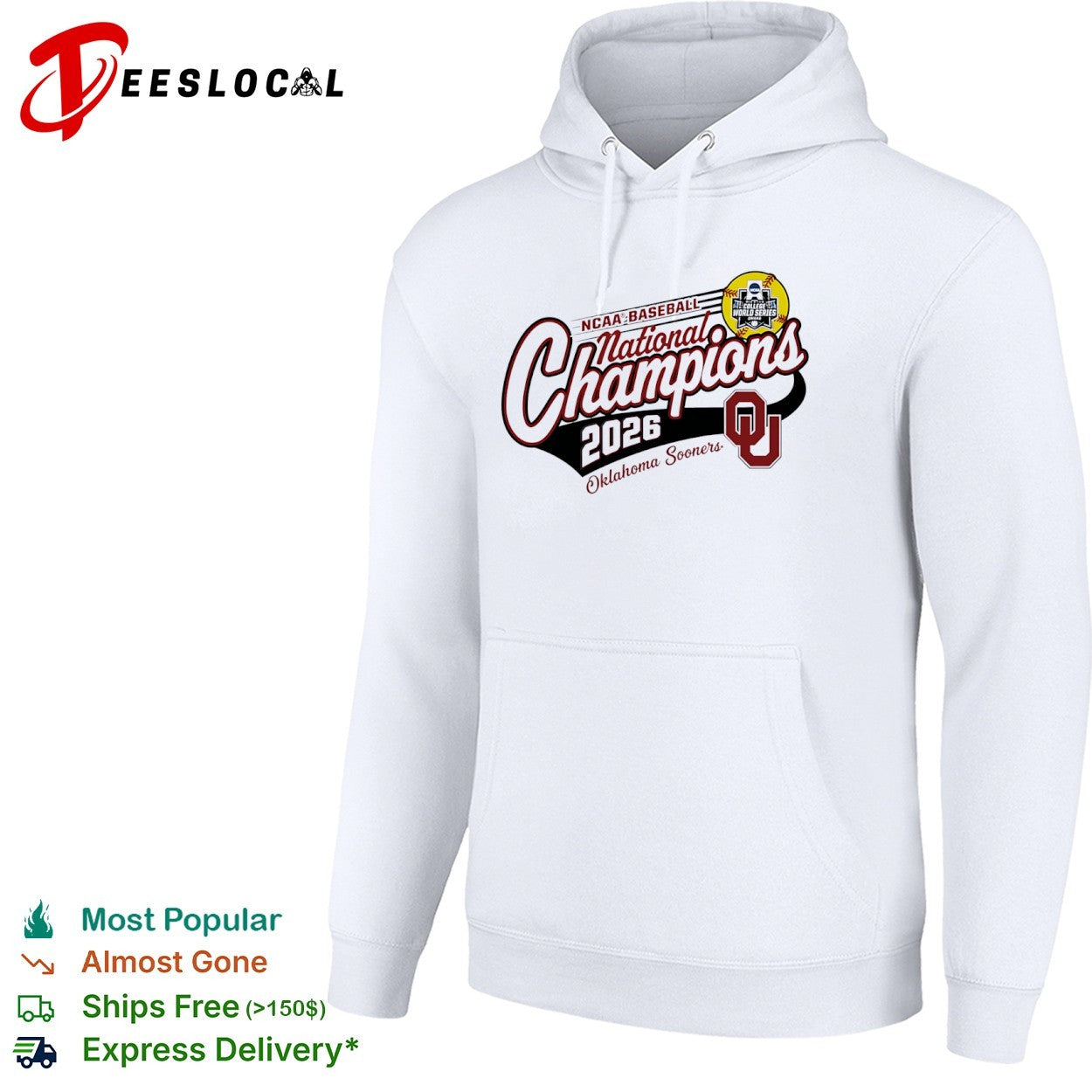 NCAA Baseball National Champions Oklahoma Sooners College World Series 2026 shirt