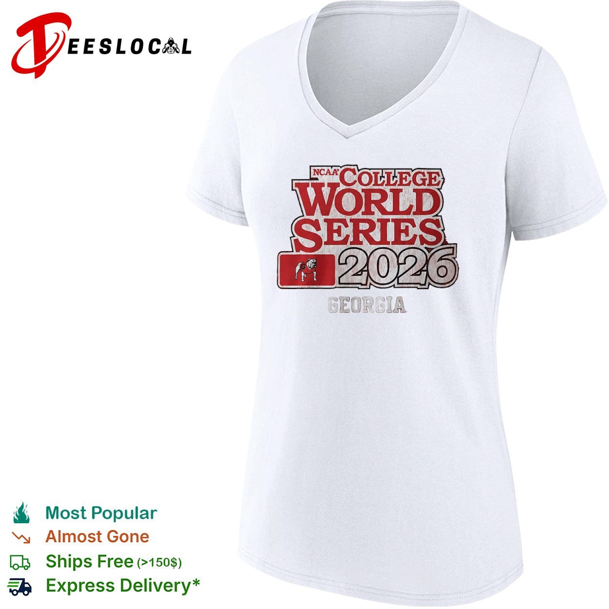 NCAA College World Series 2026 Georgia Bulldogs Baseball Tournament Champion shirt