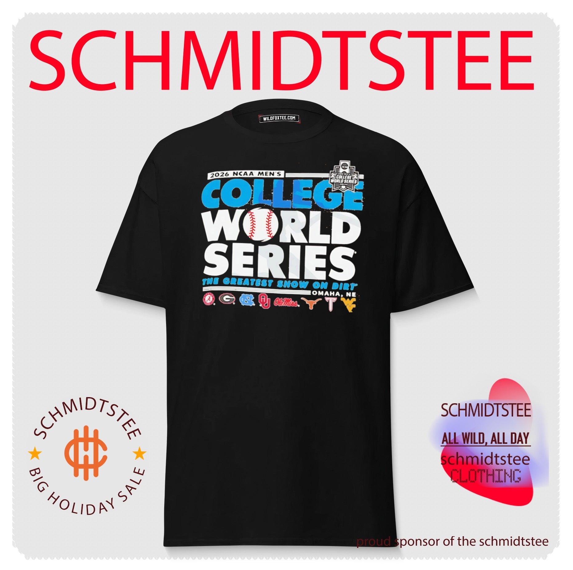 NCAA Men’s College World Series 2026 Eight Team logo classic shirt