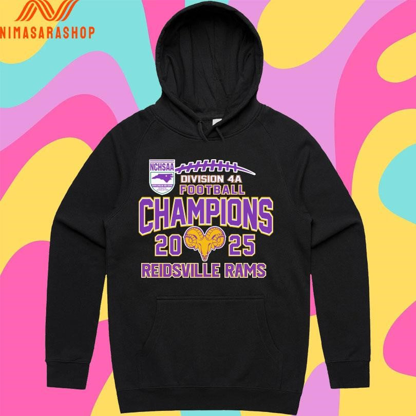 NCHSAA Division 4A Football Champions 2025 Reidsville Rams Shirts