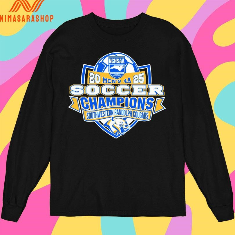 NCHSAA Men’s 4A 2025 Soccer Champions Southwestern Randolph Cougars Shirts