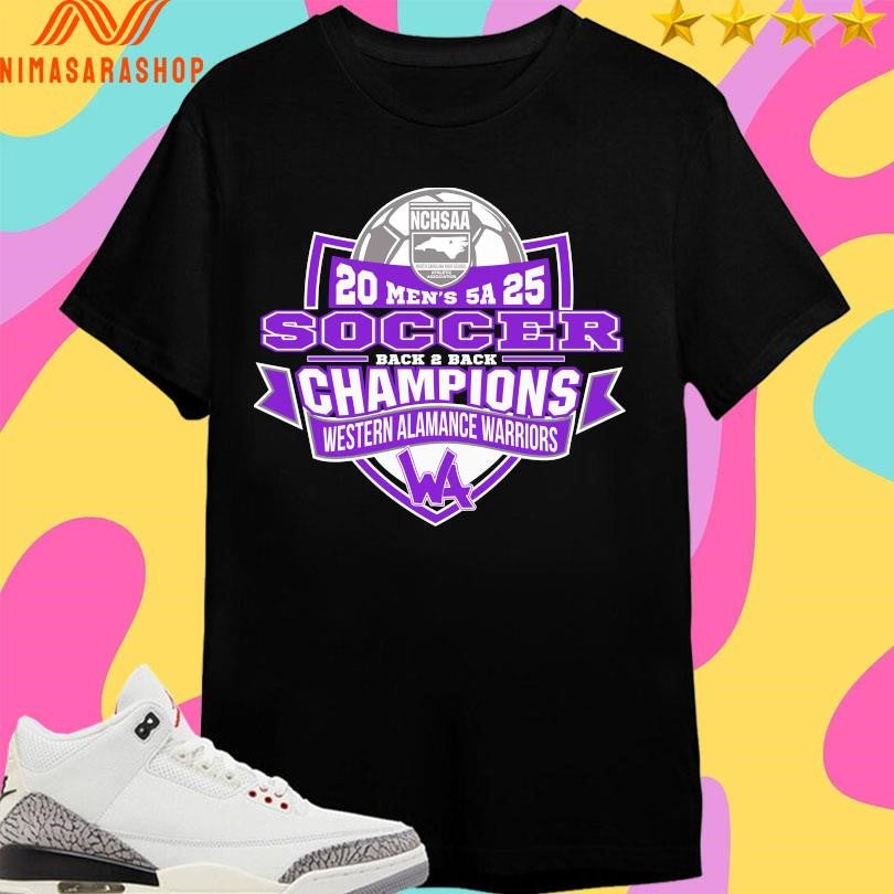 NCHSAA Men’s 5A 2025 Soccer Champions Western Alamance Warriors Shirts