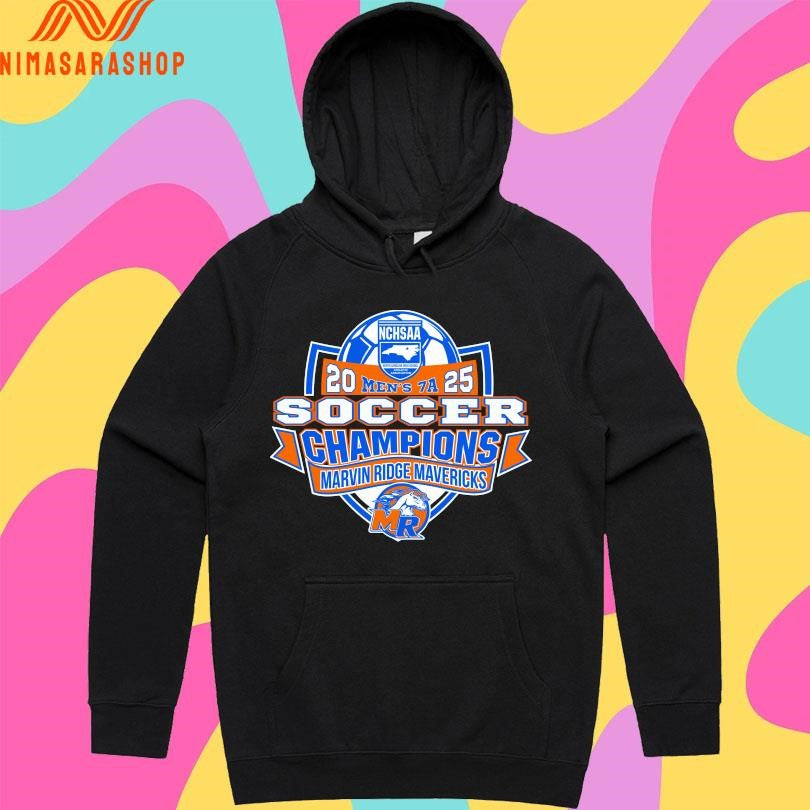 NCHSAA Men’s 7A 2025 Soccer Champions Marvin Ridge Mavericks Shirts