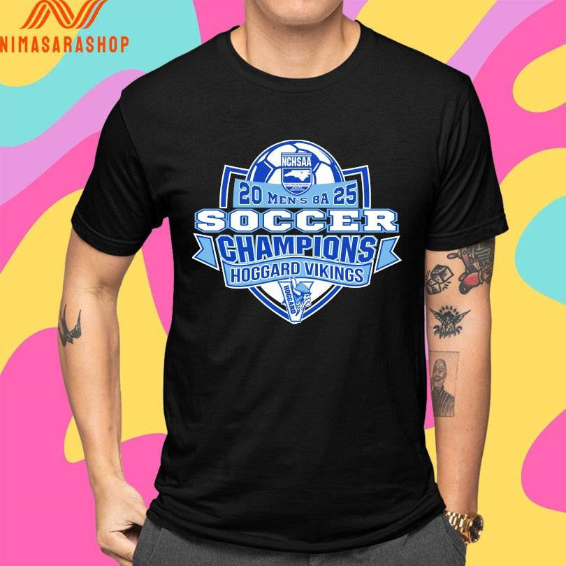 NCHSAA Men’s 8A 2025 Soccer Champions Hoggard Vikings Shirts