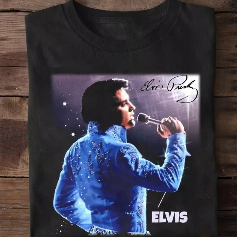 NEW Rare Elvis Presley Shirt Elvis Signature Black All Size T-Shirt Hoodie, Sweatshirt | PrintMintTees.com