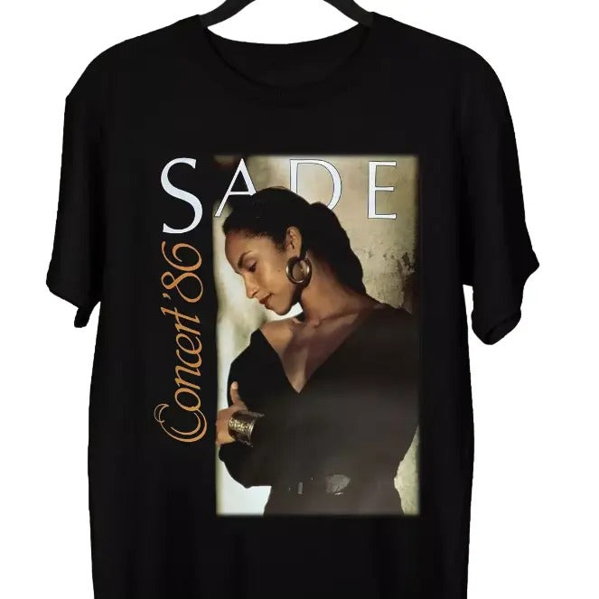 NEW Sade Adu Sade 1986 Classic Short Sleeve Black All Size T-Shirts, Hoodie, Sweatshirt