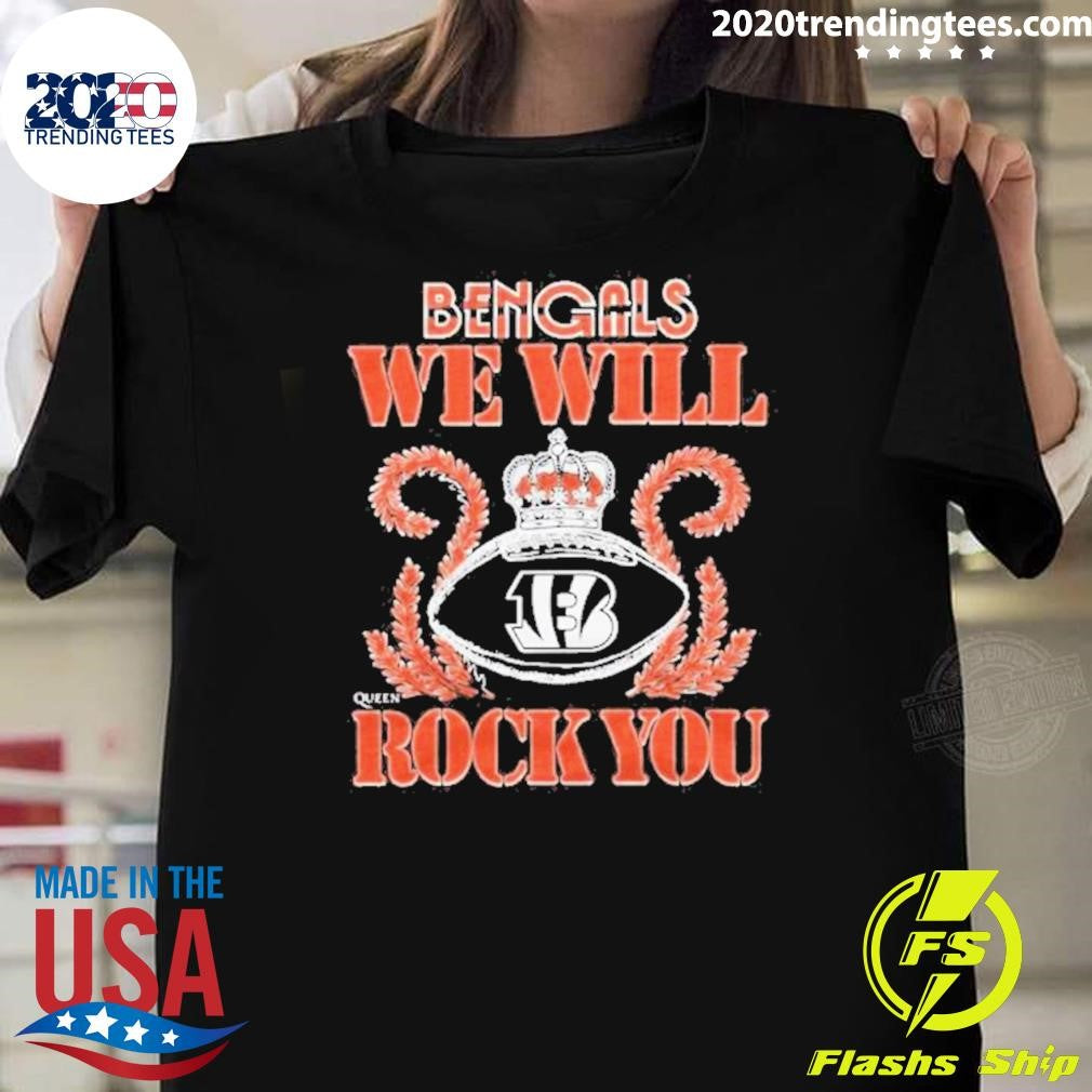 NFL 2026 Cincinnati Bengals Homage We Will Rock You Schedule Queen Tri-Blend Shirt