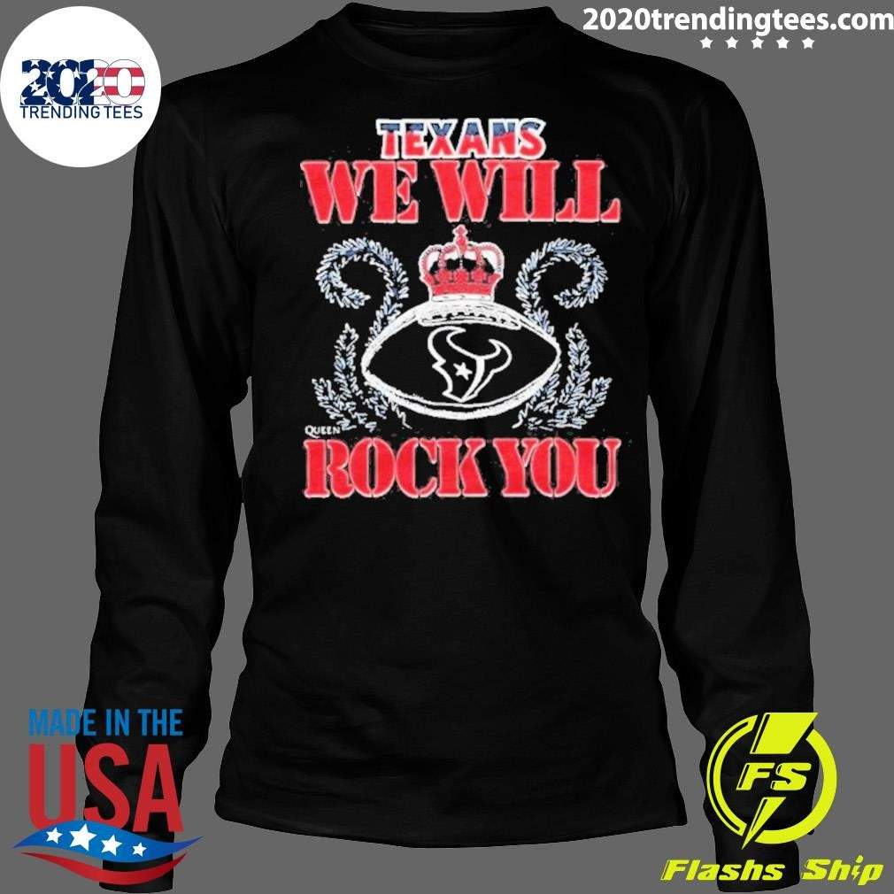 NFL 2026 Houston Texans Homage We Will Rock You Schedule Queen Tri-Blend Shirt