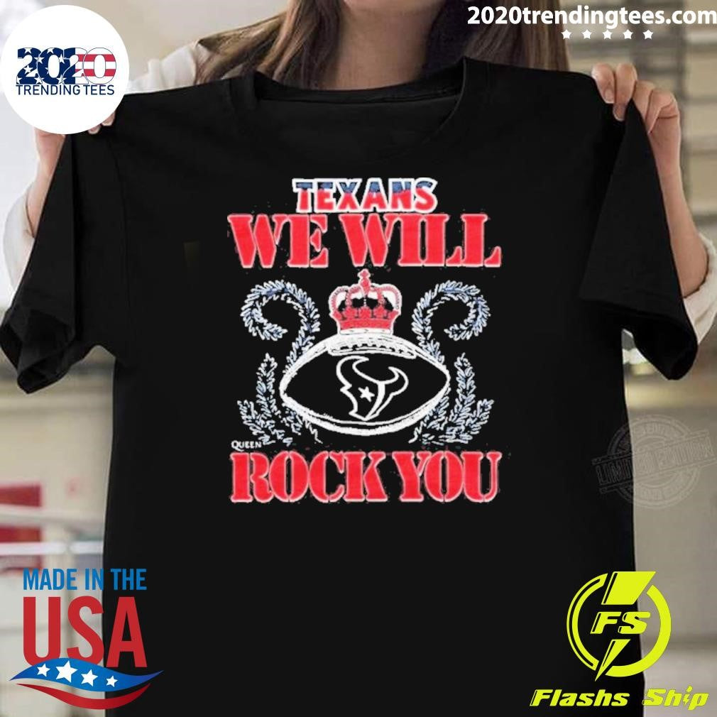 NFL 2026 Houston Texans Homage We Will Rock You Schedule Queen Tri-Blend Shirt