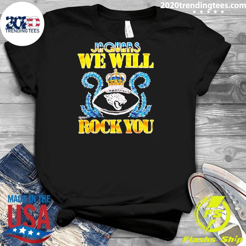 NFL 2026 Jacksonville Jaguars Homage We Will Rock You Schedule Queen Tri-Blend Shirt