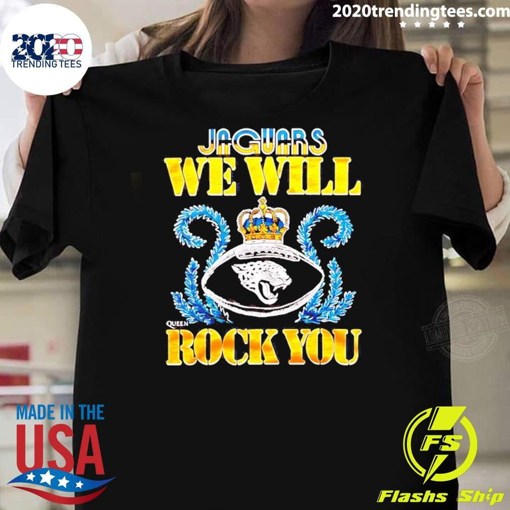 NFL 2026 Jacksonville Jaguars Homage We Will Rock You Schedule Queen Tri-Blend Shirt
