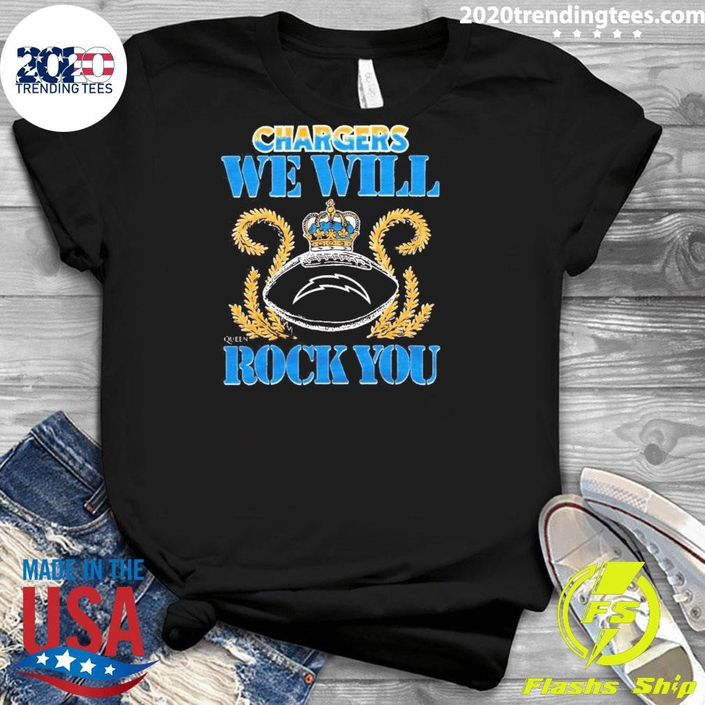 NFL 2026 Los Angeles Chargers Homage We Will Rock You Schedule Queen Tri-Blend Shirt