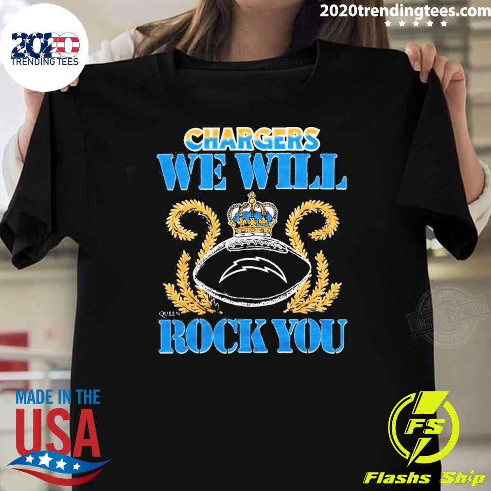 NFL 2026 Los Angeles Chargers Homage We Will Rock You Schedule Queen Tri-Blend Shirt