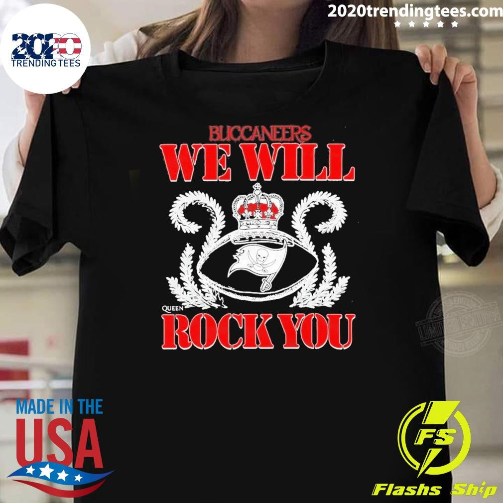 NFL 2026 Tampa Bay Buccaneers Homage We Will Rock You Schedule Queen Tri-Blend Shirt