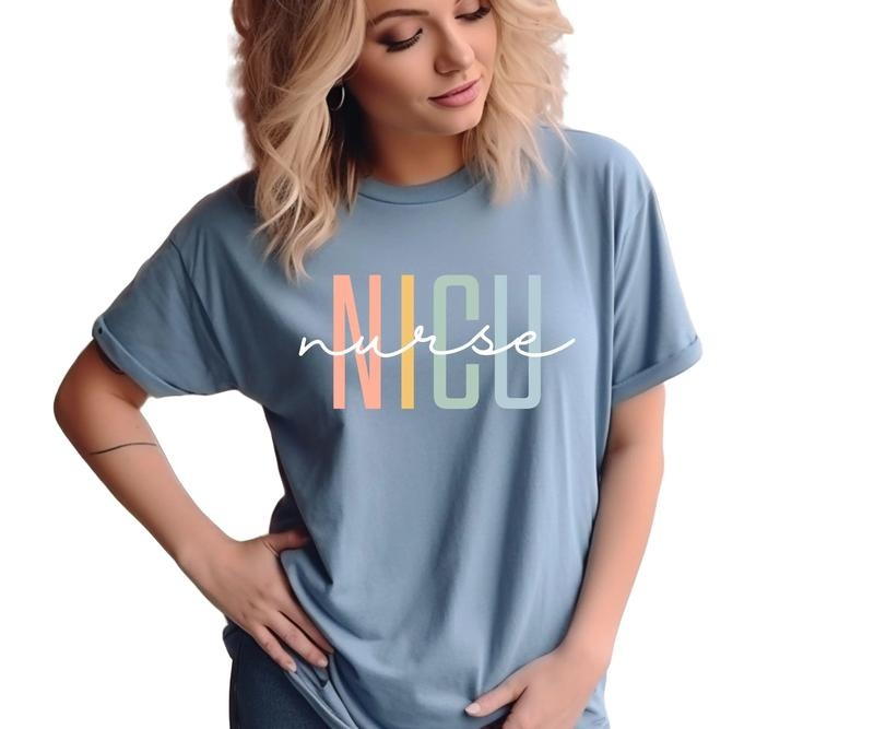 NICU Nurse pastel  Comfort colors Tee shirt Hoodie, Sweatshirt | PrintMintTees.com