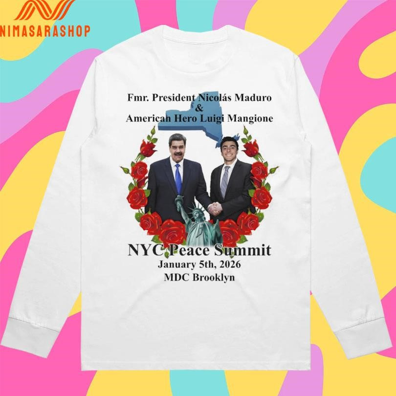 NYC Peace Summit Fmr President Nicolás Maduro And American Hero Luigi Mangione January 5th 2026 Mdc Brooklyn Shirts