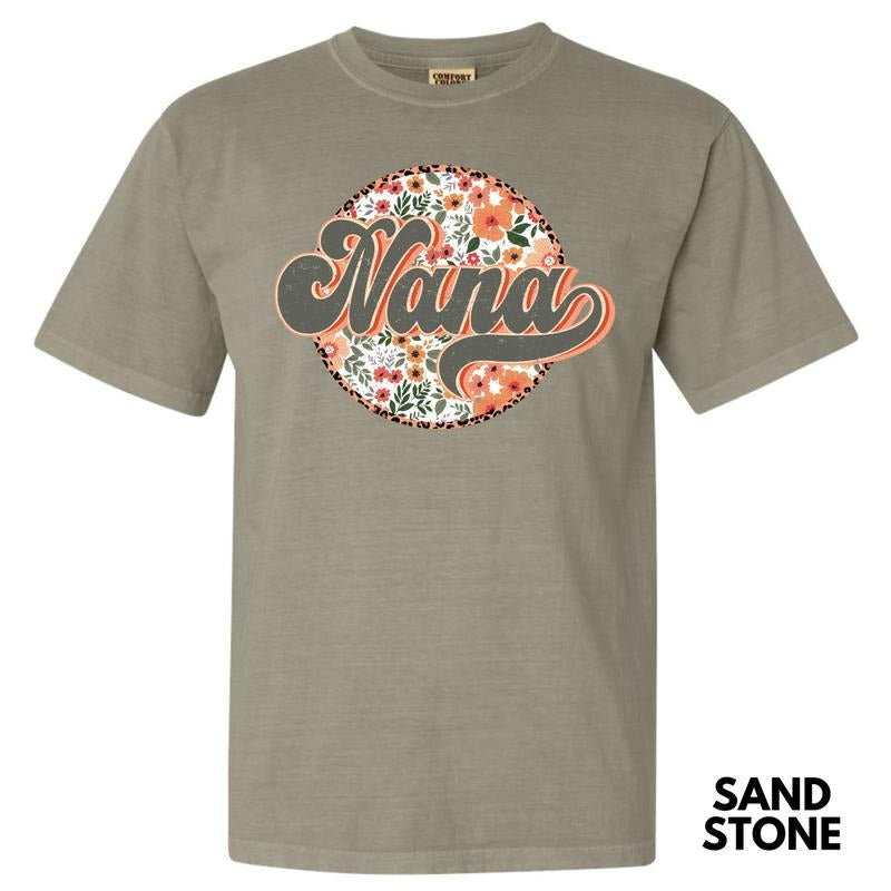 Nana Flower Mix Comfort Colors T-Shirt 'NLB' Hoodie, Sweatshirt | PrintMintTees.com