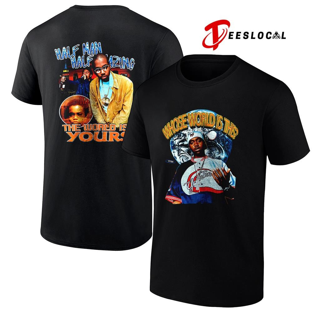 Nas Washed whose world is this half man half amazing the world is yours graphic shirt