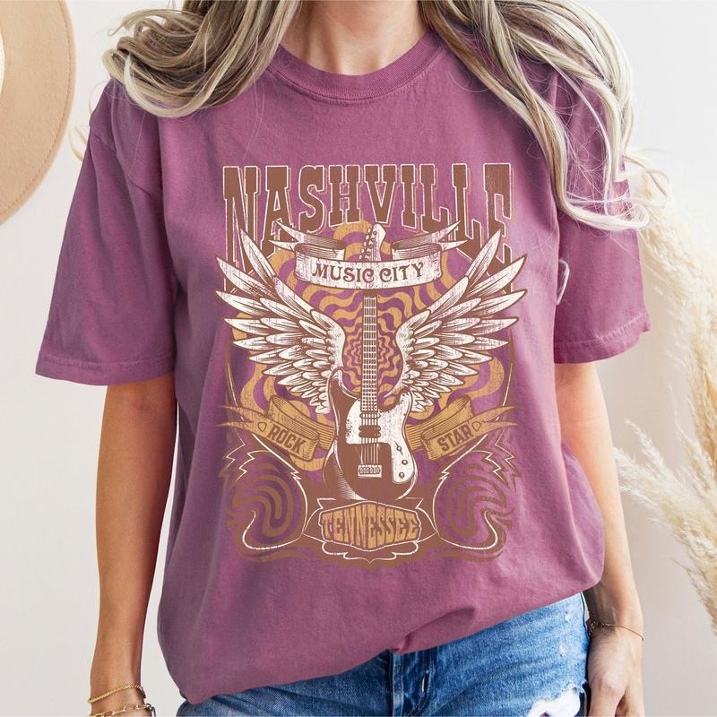 Nashville Tennessee Rock Star T-Shirt Hoodie Sweatshirt | PrintMintTees.com
