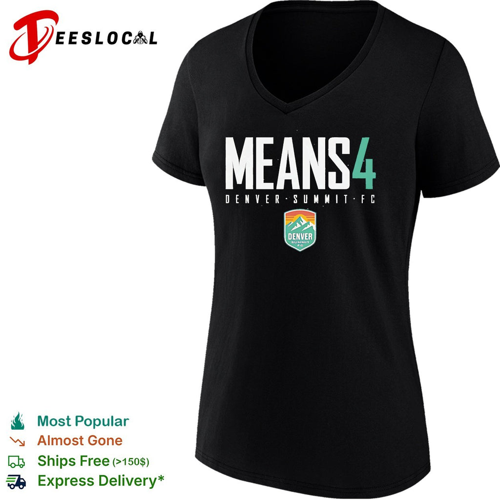 Natalie Means 4 Denver Summit FC professional women’s soccer team shirt