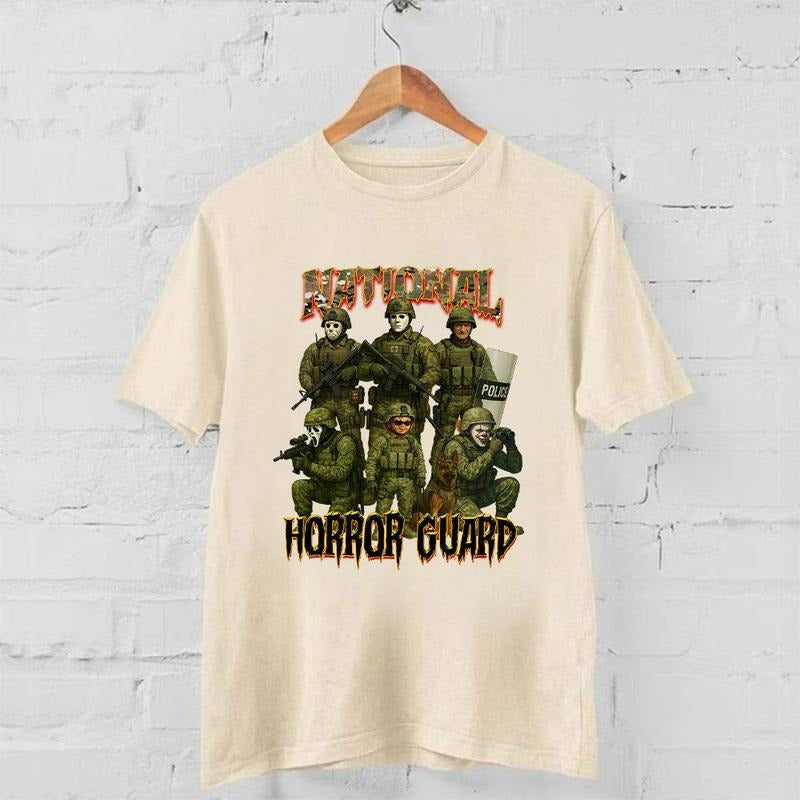 National Horror Guard Shirt, Horror Characters Shirt, Halloween Shirts, Spooky Tee, Spooky Season Shirts Hoodie Sweatshirt