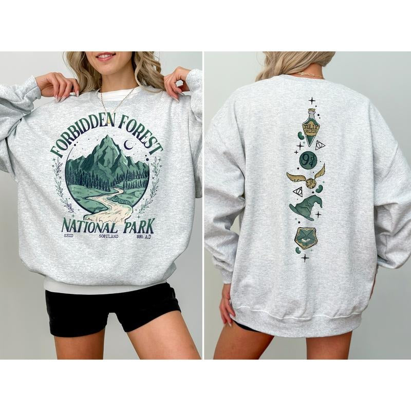 National Park Wizard Sweatshirt, Forbidden Forest Shirt, Spicy Booktok, HP Inspired Wizarding World T-Shirt, Bookish...