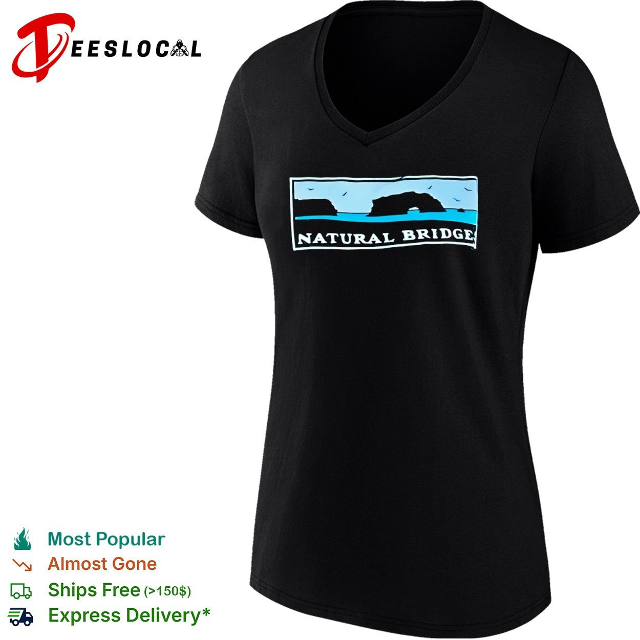 Natural Bridges Beach Santa Cruz California Landscape shirt