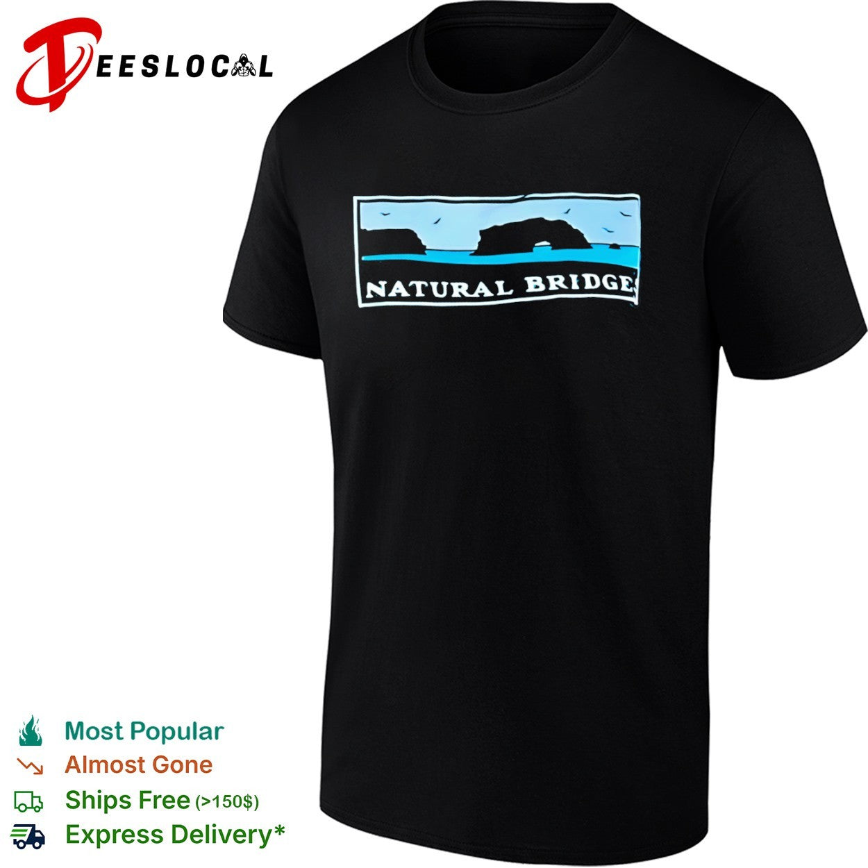 Natural Bridges Beach Santa Cruz California Landscape shirt