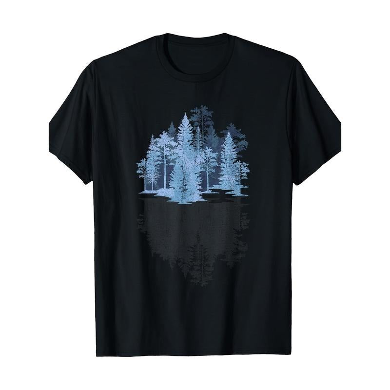 Natural Tree Reflection Outdoor Wild Forest T-shirt -100% cotton Made in USA Hoodie Sweatshirt | PrintMintTees.com