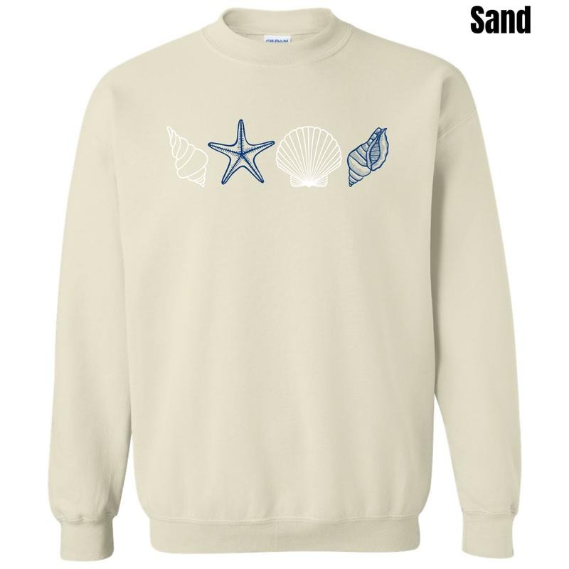 Nautical Shells Sweatshirt 'NLB' Shirt Hoodie | PrintMintTees.com