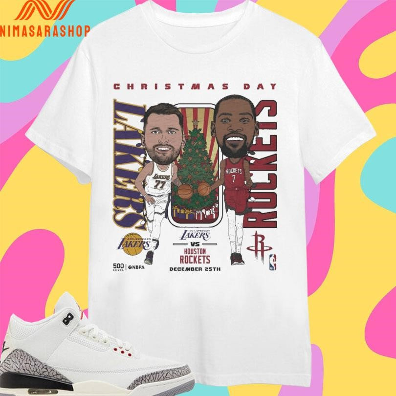 Nba Christmas Day Match Up Los Angeles Lakers Vs Houston Rockets December 25th 2025 Shirts